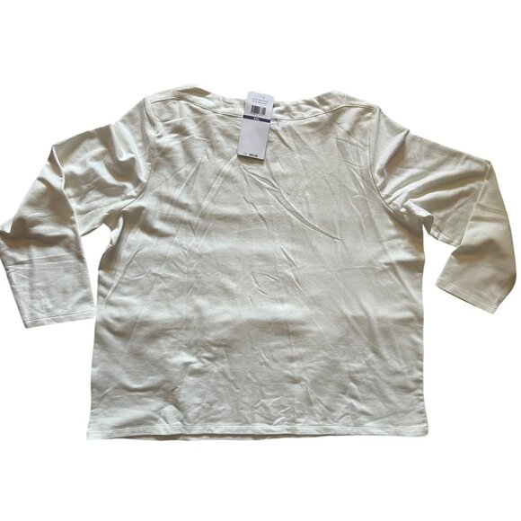 Rafaella Women’s Shirt XXL Snow White Pull on - Picture 1 of 8